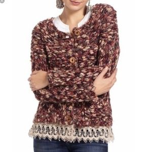 Anthropologie HWR Chunky Cardigan L